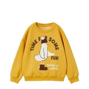 Zara Yellow Kids Seagull Sweatshirt